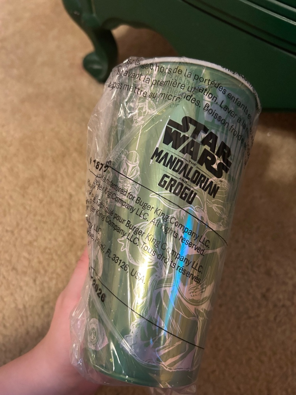 Star Wars Green Burger King Cup